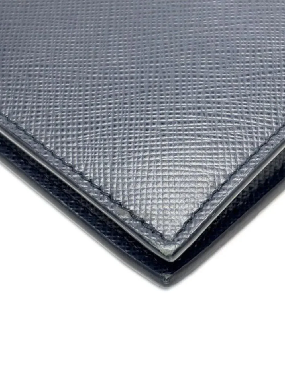 Prada Wallet Saffiano Leather Bifold Navy Multi - Picture 10 of 16